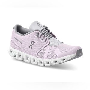 On Running Women's Soft Pink and Gray Athletic Shoes